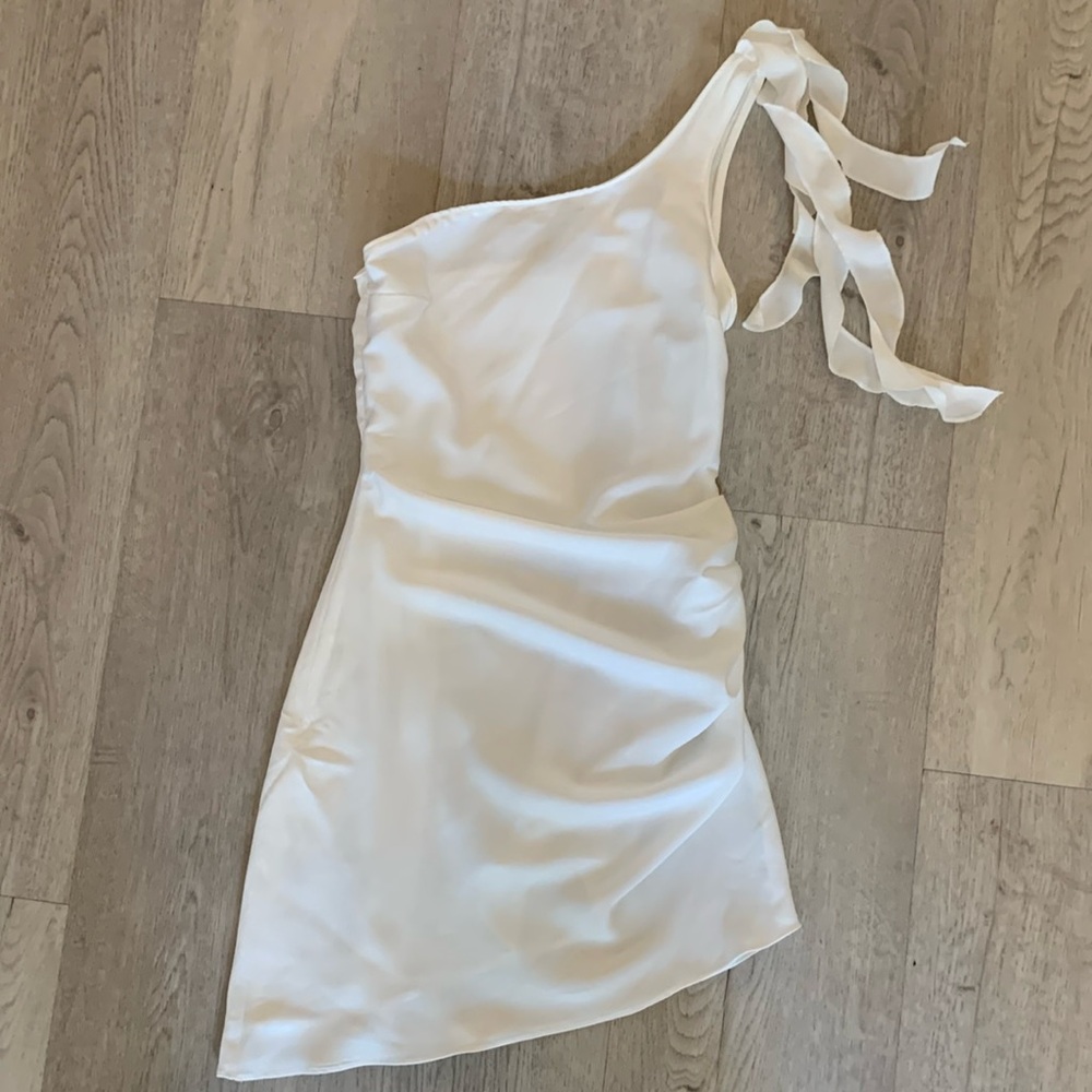 White mini dress